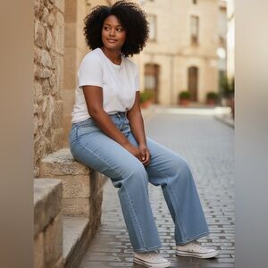 Avenue Denim "Bell Bottom Not So Basic"Jeans Size 14